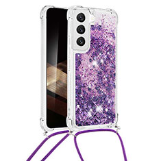 Coque Silicone Motif Fantaisie Souple Couleur Unie Etui Housse Y03B pour Samsung Galaxy S24 5G Violet