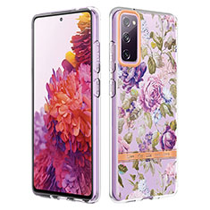 Coque Silicone Motif Fantaisie Souple Couleur Unie Etui Housse Y06B pour Samsung Galaxy S20 FE (2022) 5G Violet Clair