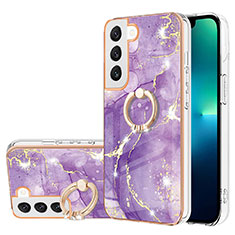 Coque Silicone Motif Fantaisie Souple Couleur Unie Etui Housse Y16B pour Samsung Galaxy S23 5G Violet