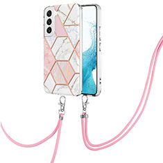 Coque Silicone Motif Fantaisie Souple Couleur Unie Etui Housse Y18B pour Samsung Galaxy S22 5G Rose