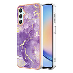 Coque Silicone Motif Fantaisie Souple Couleur Unie Etui Housse YB5 pour Samsung Galaxy A25 5G Violet