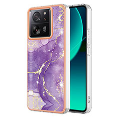 Coque Silicone Motif Fantaisie Souple Couleur Unie Etui Housse YB5 pour Xiaomi Mi 13T 5G Violet