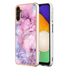 Coque Silicone Motif Fantaisie Souple Couleur Unie Etui Housse YB7 pour Samsung Galaxy A34 5G Violet Clair