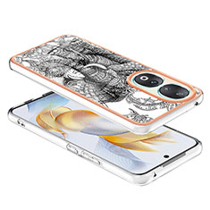 Coque Silicone Motif Fantaisie Souple Couleur Unie Etui Housse YB8 pour Huawei Honor 90 5G Gris