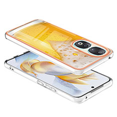 Coque Silicone Motif Fantaisie Souple Couleur Unie Etui Housse YB8 pour Huawei Honor 90 5G Jaune