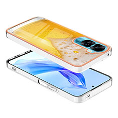 Coque Silicone Motif Fantaisie Souple Couleur Unie Etui Housse YB8 pour Huawei Honor 90 Lite 5G Jaune