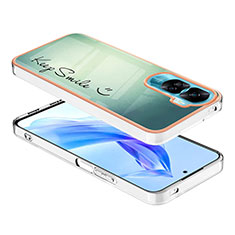 Coque Silicone Motif Fantaisie Souple Couleur Unie Etui Housse YB8 pour Huawei Honor 90 Lite 5G Vert