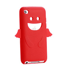 Coque Silicone Souple Ange pour Apple iPod Touch 4 Rouge
