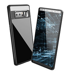 Coque Silicone Souple Miroir pour Samsung Galaxy Note 8 Duos N950F Noir