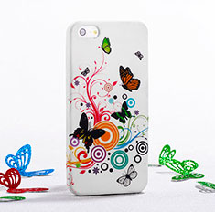 Coque Silicone Souple Papillon pour Apple iPhone 5 Vert