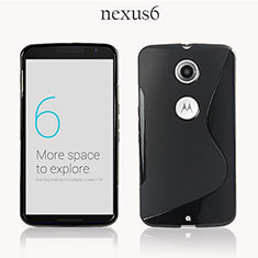 Coque Silicone Souple Vague S-Line pour Google Nexus 6 Noir