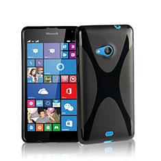 Coque Silicone Souple Vague X-Line pour Microsoft Lumia 535 Noir