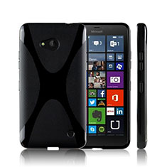 Coque Silicone Souple Vague X-Line pour Microsoft Lumia 640 Noir