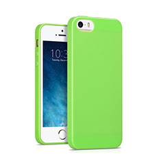 Coque Silicone TPU Souple Couleur Unie pour Apple iPhone 5 Vert