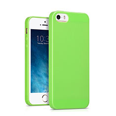 Coque Silicone TPU Souple Couleur Unie pour Apple iPhone 5S Vert