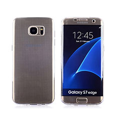 Coque Transparente Integrale Silicone Souple Avant et Arriere Housse Etui pour Samsung Galaxy S7 Edge G935F Clair