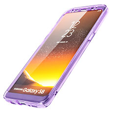 Coque Transparente Integrale Silicone Souple Avant et Arriere pour Samsung Galaxy S8 Plus Violet