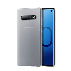Coque Ultra Fine Mat Rigide Housse Etui Transparente pour Samsung Galaxy S10 Blanc