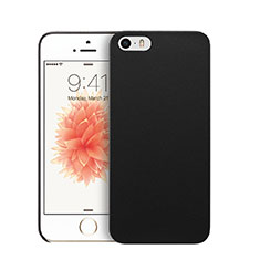 Coque Ultra Fine Mat Rigide Transparente pour Apple iPhone SE Noir