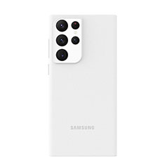 Coque Ultra Fine Plastique Rigide Etui Housse Transparente C01 pour Samsung Galaxy S21 Ultra 5G Blanc