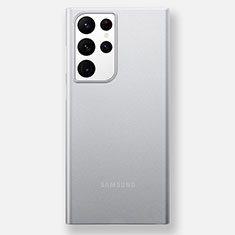 Coque Ultra Fine Plastique Rigide Etui Housse Transparente H02 pour Samsung Galaxy S21 Ultra 5G Blanc
