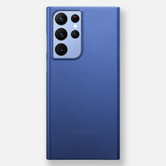 Coque Ultra Fine Plastique Rigide Etui Housse Transparente H02 pour Samsung Galaxy S22 Ultra 5G Bleu