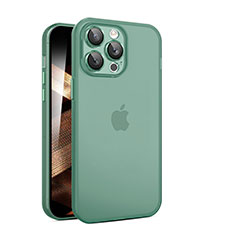 Coque Ultra Fine Plastique Rigide Etui Housse Transparente QC pour Apple iPhone 14 Pro Max Vert