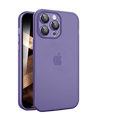 Coque Ultra Fine Plastique Rigide Etui Housse Transparente QC pour Apple iPhone 14 Pro Max Violet
