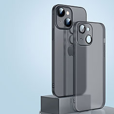 Coque Ultra Fine Plastique Rigide Etui Housse Transparente QC1 pour Apple iPhone 12 Mini Noir