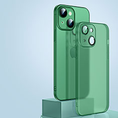 Coque Ultra Fine Plastique Rigide Etui Housse Transparente QC1 pour Apple iPhone 13 Vert
