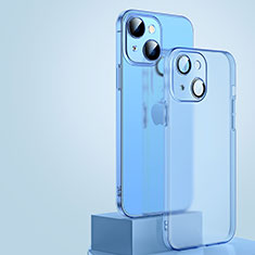 Coque Ultra Fine Plastique Rigide Etui Housse Transparente QC1 pour Apple iPhone 15 Plus Bleu