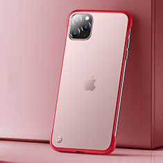 Coque Ultra Fine Plastique Rigide Etui Housse Transparente U01 pour Apple iPhone 11 Pro Max Rouge