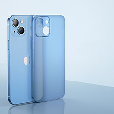 Coque Ultra Fine Plastique Rigide Etui Housse Transparente U01 pour Apple iPhone 14 Plus Bleu