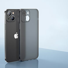 Coque Ultra Fine Plastique Rigide Etui Housse Transparente U01 pour Apple iPhone 15 Gris