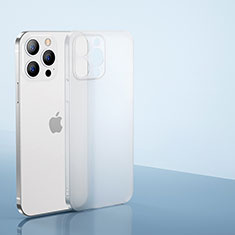 Coque Ultra Fine Plastique Rigide Etui Housse Transparente U01 pour Apple iPhone 15 Pro Max Blanc