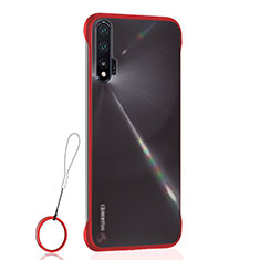 Coque Ultra Fine Plastique Rigide Etui Housse Transparente U01 pour Huawei Nova 6 Rouge