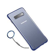 Coque Ultra Fine Plastique Rigide Etui Housse Transparente U01 pour Samsung Galaxy S10 Plus Bleu
