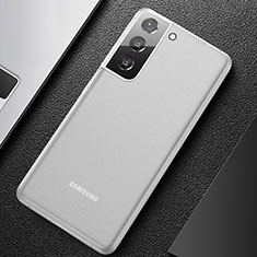 Coque Ultra Fine Plastique Rigide Etui Housse Transparente U01 pour Samsung Galaxy S21 5G Blanc