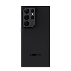 Coque Ultra Fine Plastique Rigide Etui Housse Transparente U01 pour Samsung Galaxy S22 Ultra 5G Noir