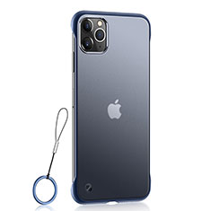 Coque Ultra Fine Plastique Rigide Etui Housse Transparente U02 pour Apple iPhone 11 Pro Bleu