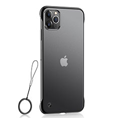 Coque Ultra Fine Plastique Rigide Etui Housse Transparente U02 pour Apple iPhone 11 Pro Max Noir