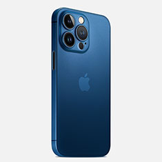 Coque Ultra Fine Plastique Rigide Etui Housse Transparente U02 pour Apple iPhone 13 Pro Bleu