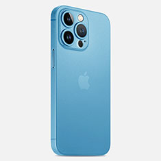 Coque Ultra Fine Plastique Rigide Etui Housse Transparente U02 pour Apple iPhone 15 Pro Bleu Ciel