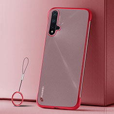 Coque Ultra Fine Plastique Rigide Etui Housse Transparente U02 pour Huawei Nova 5 Pro Rouge