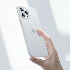 Coque Ultra Fine Plastique Rigide Etui Housse Transparente U06 pour Apple iPhone 13 Pro Max Blanc