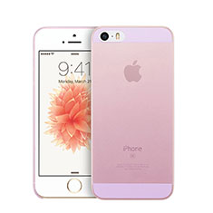 Coque Ultra Fine Plastique Rigide Transparente pour Apple iPhone SE Rose