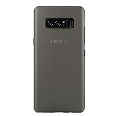Coque Ultra Fine Plastique Rigide Transparente pour Samsung Galaxy Note 8 Duos N950F Gris