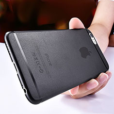 Coque Ultra Fine Plastique Rigide Transparente T06 pour Apple iPhone 6S Noir