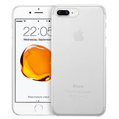 Coque Ultra Fine Plastique Rigide Transparente W01 pour Apple iPhone 7 Plus Blanc