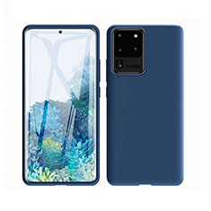 Coque Ultra Fine Silicone Souple 360 Degres Housse Etui C01 pour Samsung Galaxy S20 Ultra Bleu